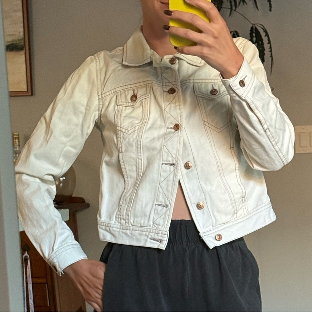 Light Cream Denim Jacket